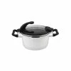 BergHOFF Virgo 8" Non-Stick Covered Casserole 2.9Qt - White Cookware