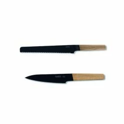 BergHOFF Ron 2Pc Cutlery Set, 9" Bread & 5" Utility, Natural Cookware