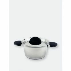 BergHOFF Stacca 6.25" Stainless Steel Covered Casserole, Black Pots & Pans
