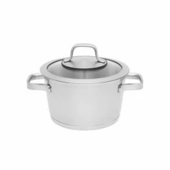 BergHOFF shop 14 BergHOFF Manhattan 8" Stainless Steel Covered Casserole 3.2Qt Cookware