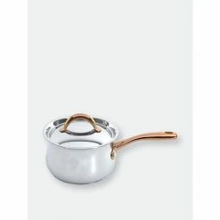 BergHOFF Ouro Gold 18/10 Stainless Steel 6.25" Covered Sauce Pan With Stainless Steel Lid, 2.4 Qt Pots & Pans Default Title