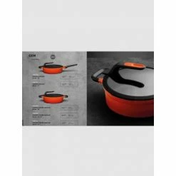 BergHOFF GEM Cast Alum NS 9.5" Cov Sauté Pan , Caribbean Red Pots & Pans -BergHOFF shop unnamed file 373