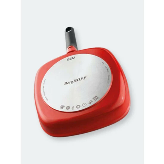 BergHOFF GEM Cast Alum NS 11" Cove Sauté Pan, Caribbean Red Pots & Pans 4 BergHOFF GEM Cast Alum NS 11" Cove Sauté Pan, Caribbean Red Pots & Pans - Image 2