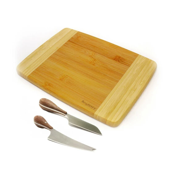 BergHOFF Bamboo 3Pc Two-Toned Cutting Board And Aaron Probyn Cheese Knives Set Knives & Cutting Boards 3 BergHOFF Bamboo 3Pc Two-Toned Cutting Board And Aaron Probyn Cheese Knives Set Knives & Cutting Boards