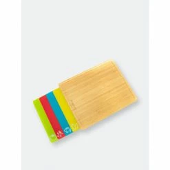 BergHOFF Bamboo Cutting Board Set With 4 Multi-colored Flexible Cutting Boards Knives & Cutting Boards -BergHOFF shop unnamed file 508