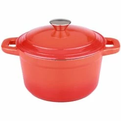 BergHOFF Neo 3qt Cast Iron Round Covered Dutch Oven - Orange Cookware
