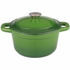 BergHOFF Neo 3qt Cast Iron Round Covered Dutch Oven - Green Cookware