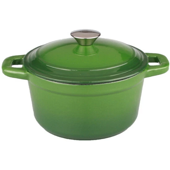 BergHOFF Neo 3qt Cast Iron Round Covered Dutch Oven - Green Cookware 3 BergHOFF Neo 3qt Cast Iron Round Covered Dutch Oven - Green Cookware