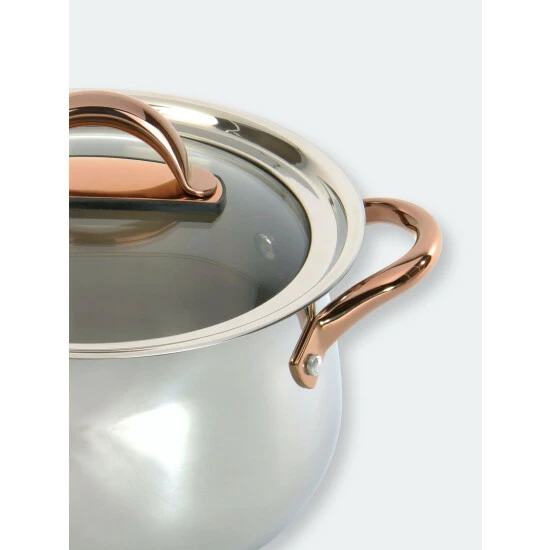 BergHOFF Ouro Gold 18/10 SS 10" Dutch Oven With Glass Lid Pots & Pans 5 BergHOFF Ouro Gold 18/10 SS 10" Dutch Oven With Glass Lid Pots & Pans - Image 3