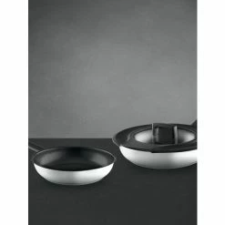 BergHOFF GEM 3Pc Downdraft 18/10 Stainless Steel Fry Pan Set, Black Handles Pots & Pans Grey -BergHOFF shop unnamed file 581