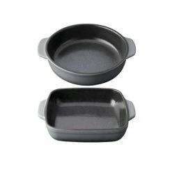BergHOFF Gem 2Pc 9.5" Round And Square Baking Dish Set Bakeware