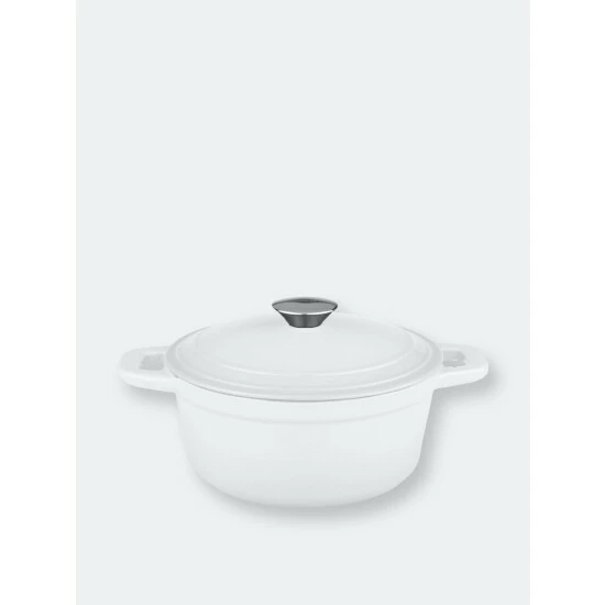 BergHOFF Neo 3 Qt Cast Iron Round Covered Dutch Oven Electrics White 3 BergHOFF Neo 3 Qt Cast Iron Round Covered Dutch Oven Electrics White