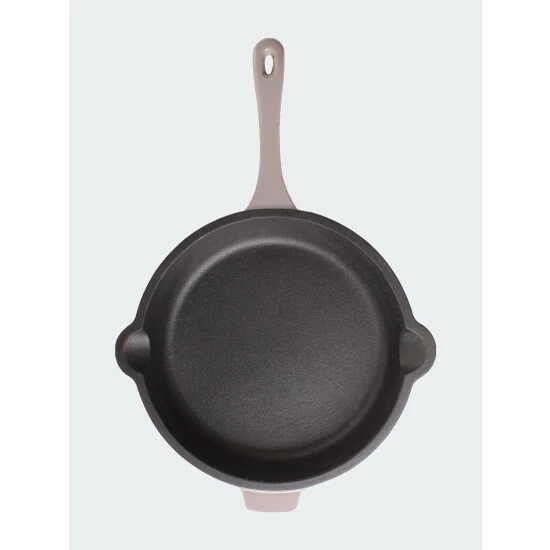 BergHOFF Neo Cast Iron 3Pc Cookware Set, 3Qt Covered Dutch Oven & 10" Fry Pan - Oyster 8 BergHOFF Neo Cast Iron 3Pc Cookware Set, 3Qt Covered Dutch Oven & 10" Fry Pan - Oyster - Image 6