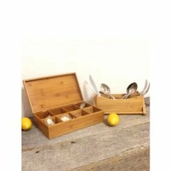 BergHOFF Bamboo Tea Box Set 2PC (Flatware Caddy 9.75" & Tea Box 12") Tools & Accessories 6 BergHOFF Bamboo Tea Box Set 2PC (Flatware Caddy 9.75" & Tea Box 12") Tools & Accessories -BergHOFF shop unnamed file 82