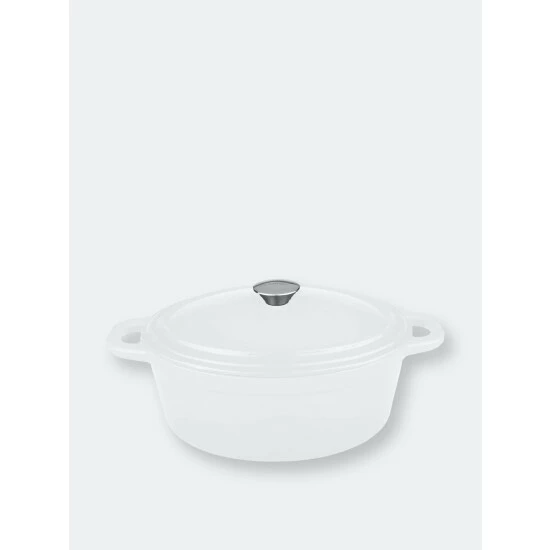 BergHOFF Neo Cast Iron Oval Covered Dutch Oven, 8 Qt, White Pots & Pans 3 BergHOFF Neo Cast Iron Oval Covered Dutch Oven, 8 Qt, White Pots & Pans