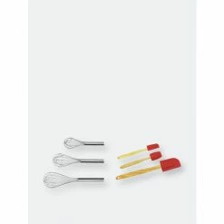 BergHOFF Studio 6Pc Baking Tool Set: 3Pc Stainless Steel Whisk & 3Pc Silicone Spatulas Tools & Accessories