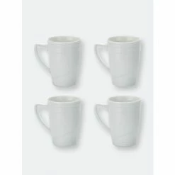 BergHOFF Essentials 12oz Porcelain Coffee Mugs, Set Of 4 Drinkware
