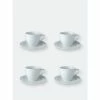 BergHOFF Essentials 8.6oz Porcelain Teacup & Saucers, Set Of 4 Drinkware -BergHOFF shop unnamed file 993
